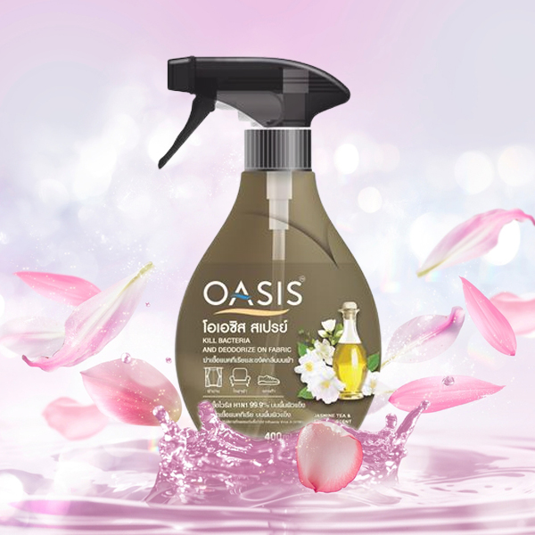 สเปรย์ฉีดผ้าหอมโอเอซิส กลิ่นจัสมิน ที แอนด์ ฟรีเซีย (Oasis Jasmine Tea & Freesia)