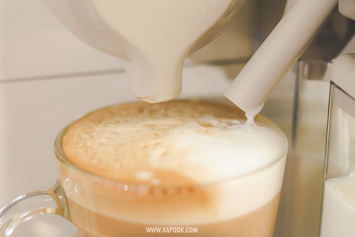 กาแฟร้อน Nespresso Capsule ใส่ฟองนม Nespresso Capsule