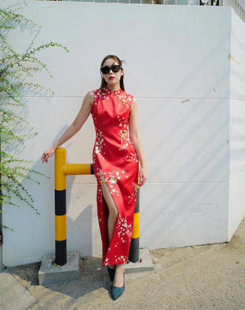 เบญ เรวิญานันท์ ชุดตรุษจีน แฟชั่นดารา