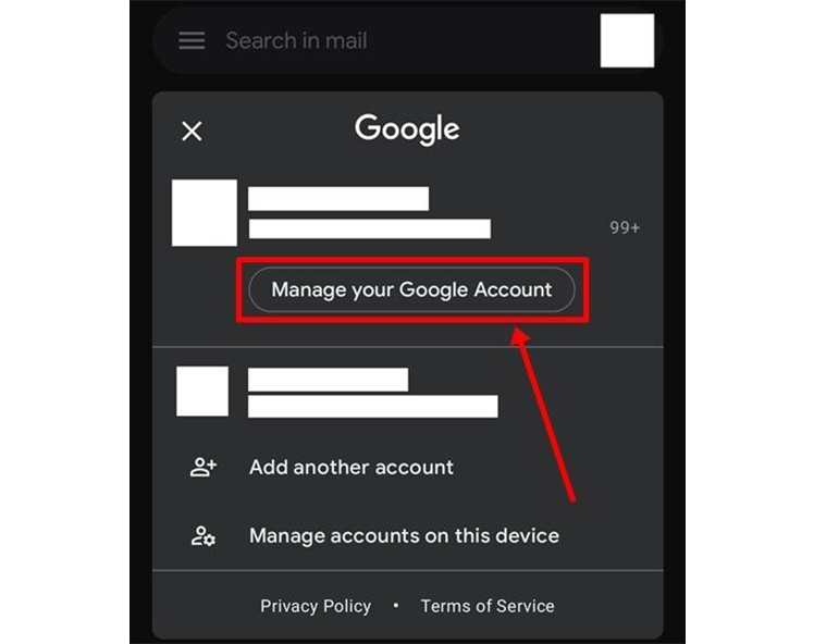 เปลี่ยนรหัส gmail บนมือถือ