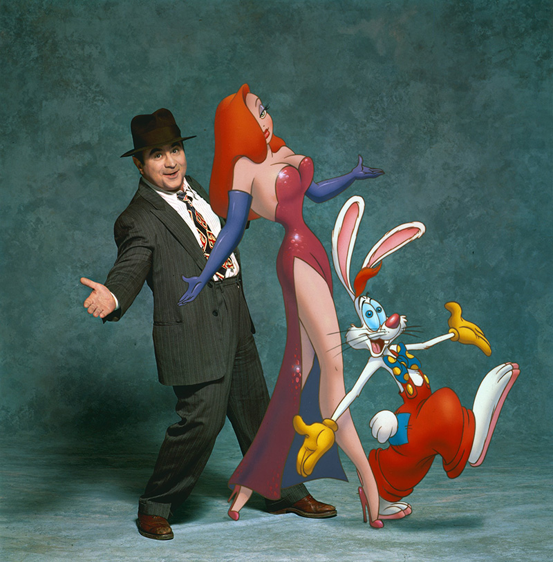 หนังคนจริงแสดงกับการ์ตูน