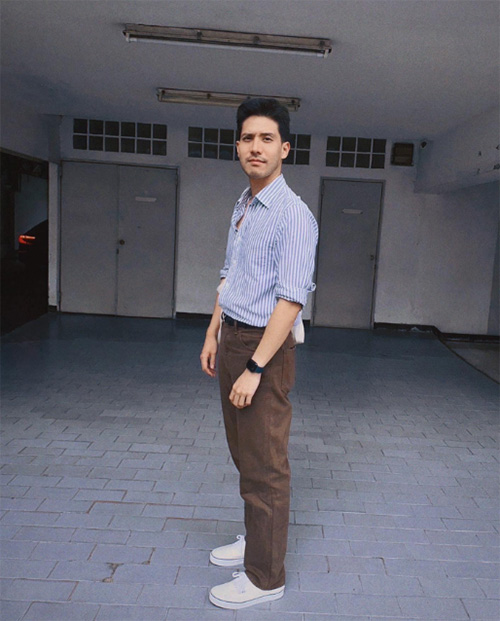 กรรณ สวัสดิวัตน์ ณ อยุธยา แฟชั่น กางเกงสีน้ำตาล