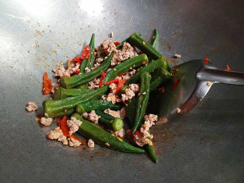 สูตรกระเจี๊ยบผัดน้ำมันหอย