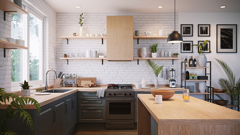 ห้องครัวสไตล์ Modern Farmhouse