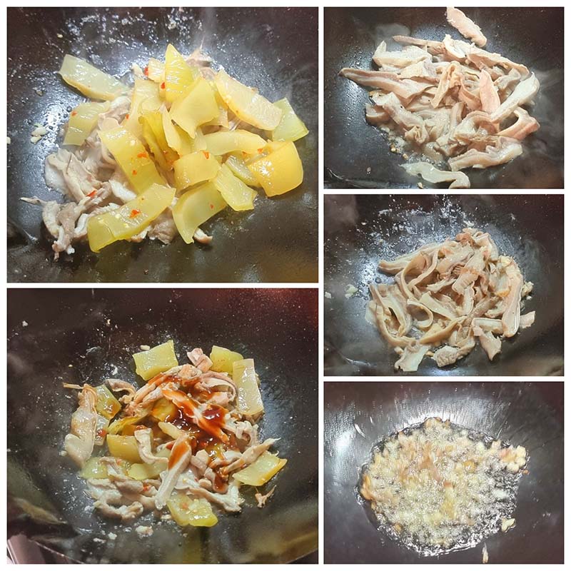 กระเพาะหมูผัดเกี่ยมฉ่าย