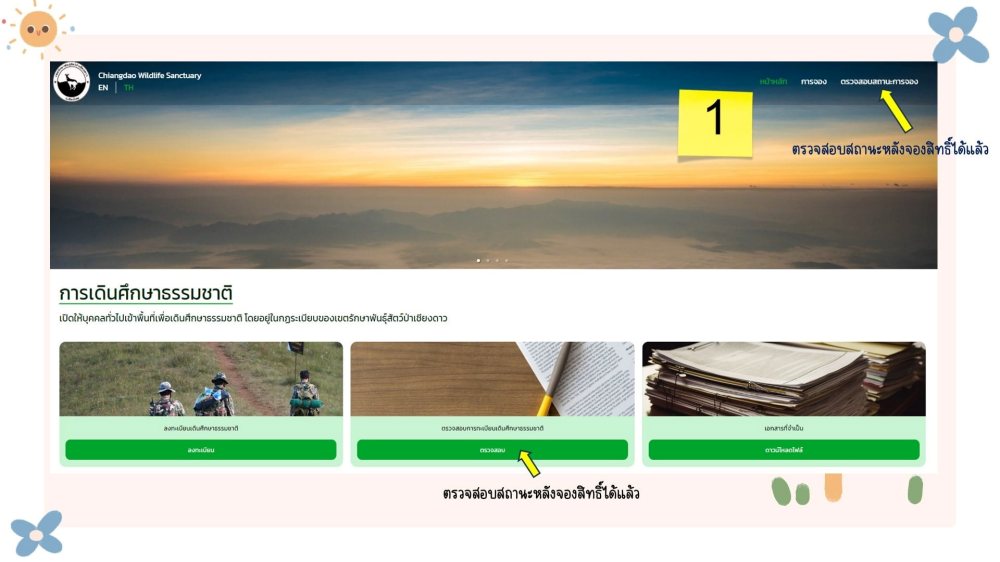ขั้นตอนการจองสิทธิ์ในระบบ ดอยหลวงเชียงดาว 2567 - 2568