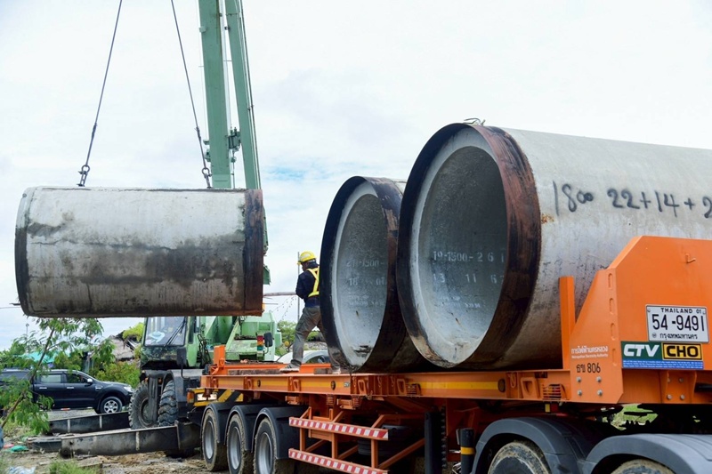 MEA ร่วมกับพันธมิตร ส่งมอบท่อคอนกรีตเสริมเหล็ก สนับสนุนกองทัพบก