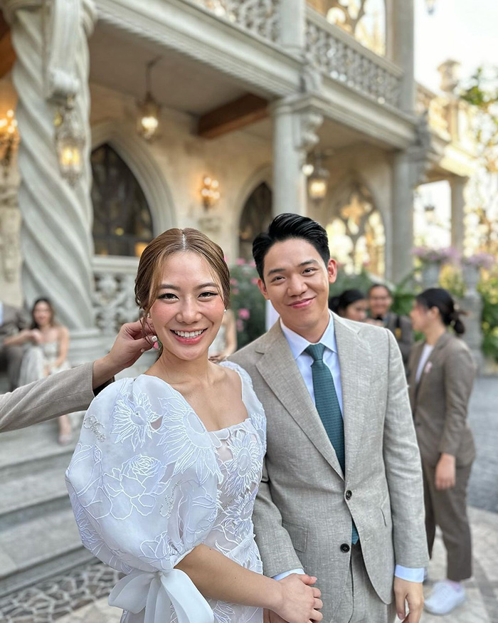 นัตตี้ นันนัท ควง พี่แมน เข้าพิธีแต่งงาน