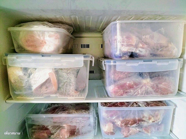 วิธีเก็บหมู หมึก กุ้ง และเนื้อสัตว์ต่าง ๆ ในช่องแช่แข็ง วิธีเก็บเนื้อสัตว์ในช่องฟรีซ  เคล็ดลับทำอาหาร