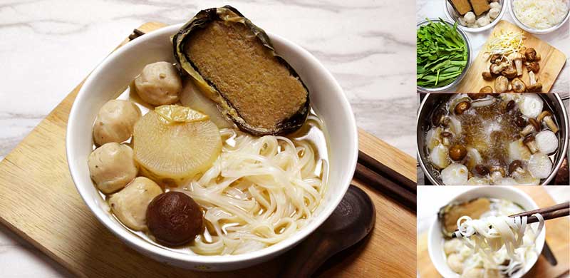 ก๋วยเตี๋ยวน้ำซุปเห็ดหอมเจ