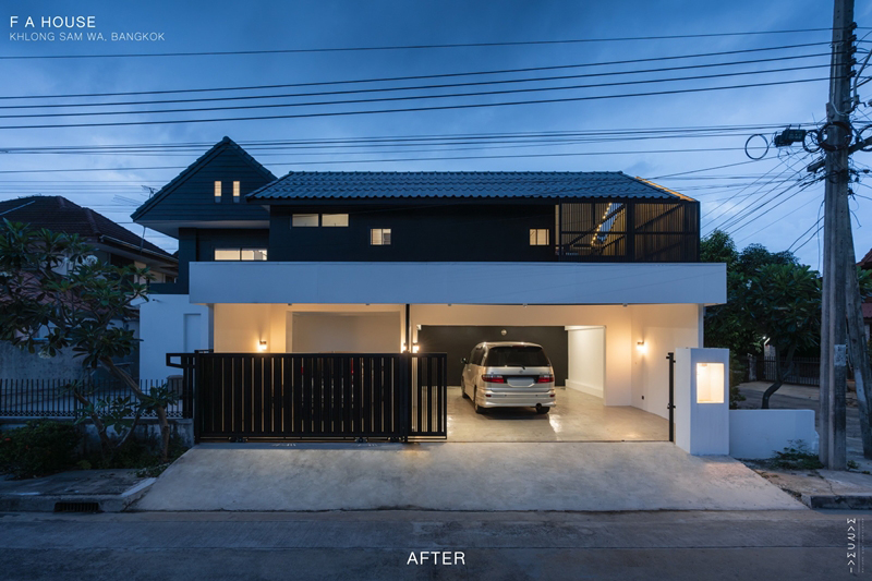 รีโนเวทบ้านเก่า 20 ปี บรรยากาศกลางคืน