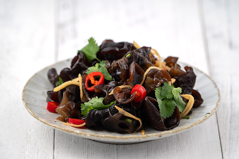 สูตรยำเห็ดหูหนูสไตล์จีน เมนูยำ เมนูเห็ดหูหนู อาหารเพื่อสุขภาพ สูตรอาหาร