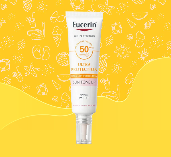 Eucerin ULTRA PROTECTION SUN TONE UP SPF50+ PA++++ ครีมกันแดดทาหน้า