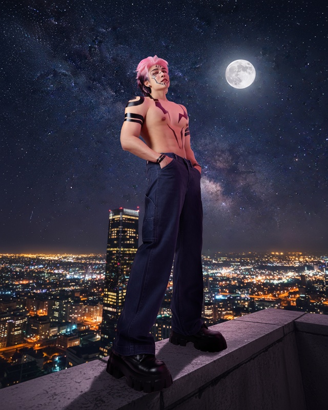 มิว ศุภศิษฏ์ แต่งคอสเพลย์เป็นสุคุนะ ตัวร้ายจากอานิเมะ Jujutsu Kaisen