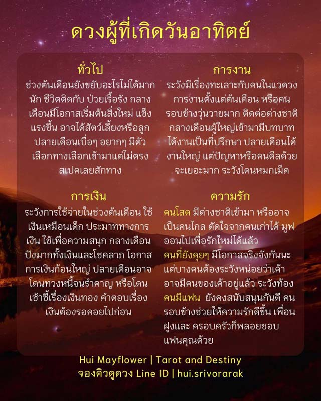 ดวงรายเดือน