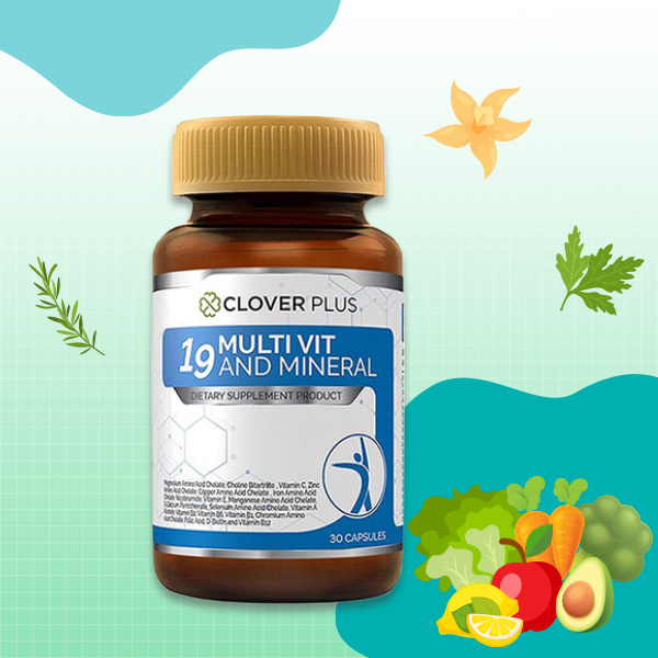 วิตามินรวม Clover Plus 19 Multivit and Mineral