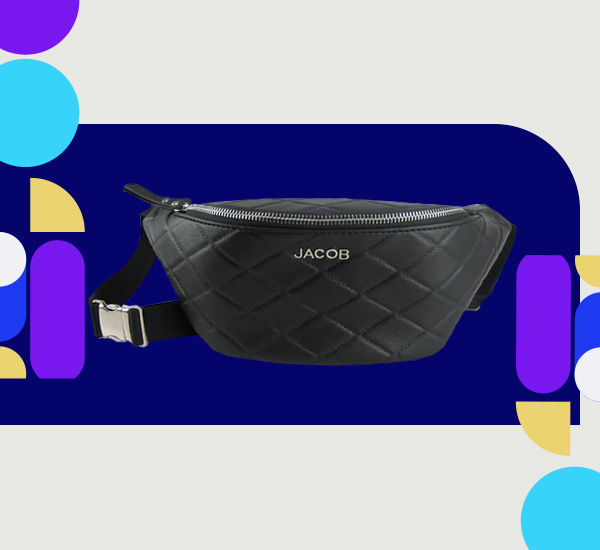 JACOB Diamond Patterned Bum Bag กระเป๋าคาดเอว ผู้ชาย