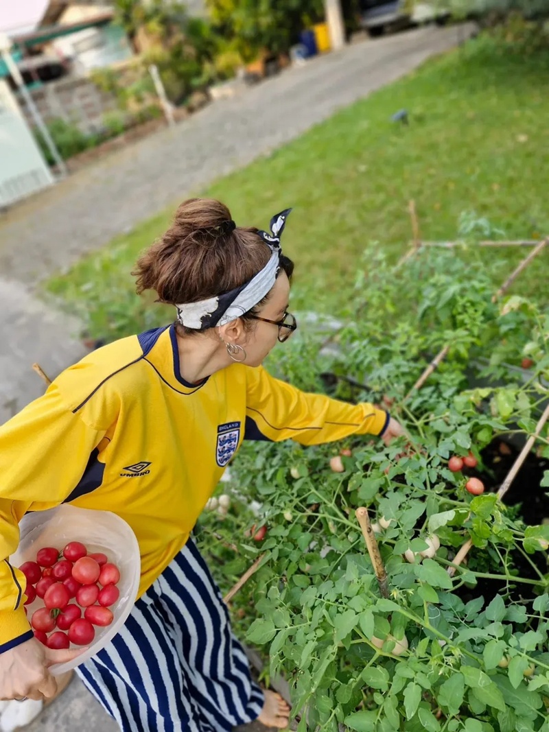 ปาล์มมี่ พาชมสวนมะเขือเทศในสไตล์ยูทูบเบอร์มือใหม่