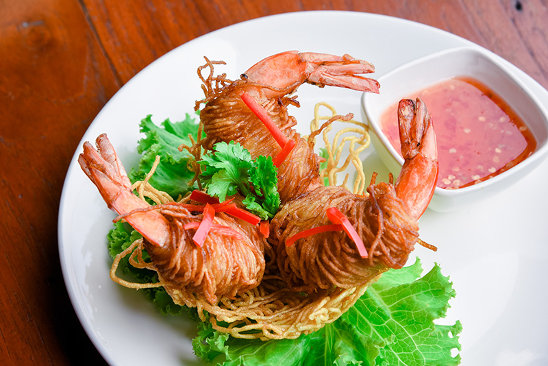 กุ้งสร่ง เมนูอาหารว่าง ของทอด อาหารไทยโบราณ สูตรอาหาร