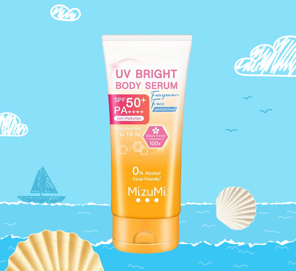 MizuMi UV Bright Body Serum Fragrance Free SPF50+ PA++++