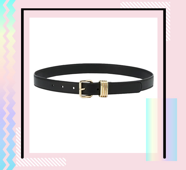 เข็มขัดผู้หญิง Jaspal Gold Buckle Matte Leather Belt