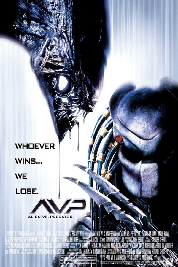 จักรวาล Predator ไทม์ไลน์ดูหนังพรีเดเตอร์ หนัง Alien vs. Predator (AVP) (2004) โปสเตอร์
