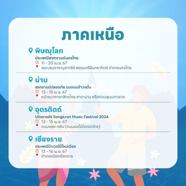 งานสงกรานต์ 2567 ภาคเหนือ