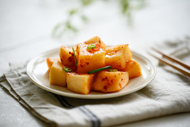 กิมจิหัวไชเท้า พันจัน เครื่องเคียงอาหารเกาหลี เมนูอาหารเกาหลี สูตรอาหาร