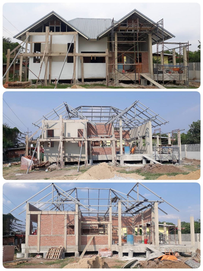 สร้างบ้านชั้นเดียว 2 ห้องนอน 1 ห้องน้ำ