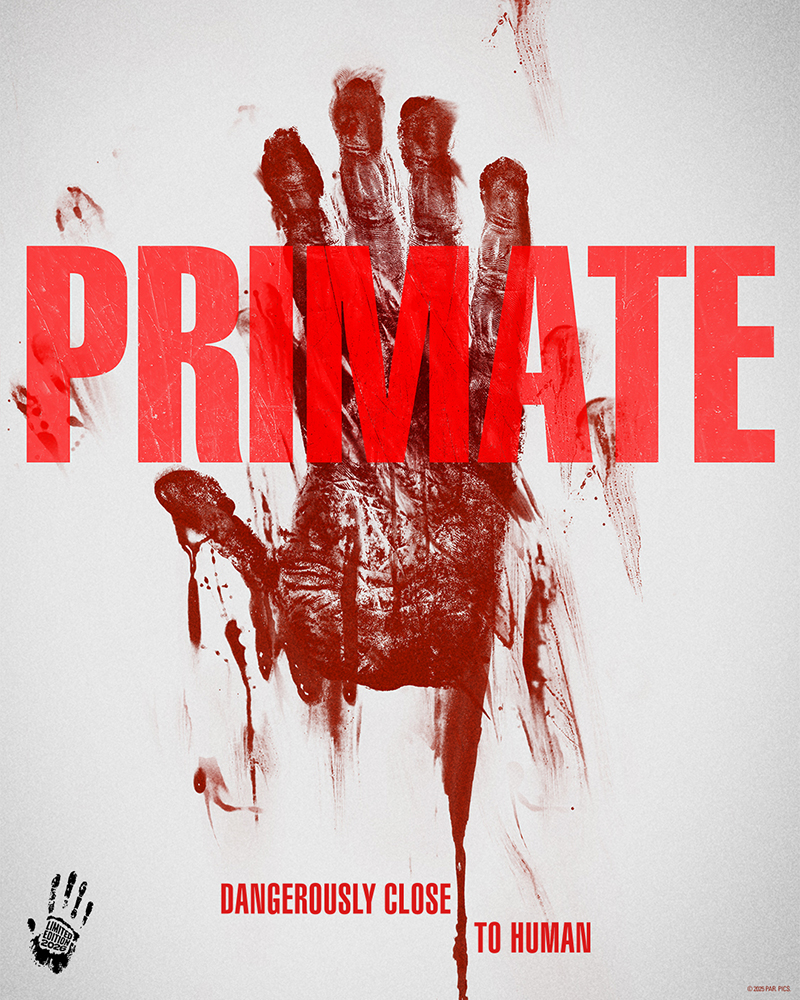 Primate ลิงคลั่งพันธุ์ดิบ หนังสยองขวัญ หนังลิงดุ หนังใหม่ 2026 โปสเตอร์
