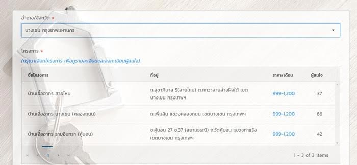 วิธีลงทะเบียน เช่าบ้านเดือนละ 999 บาท