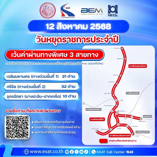 ทางด่วนฟรีกรกฎาคม