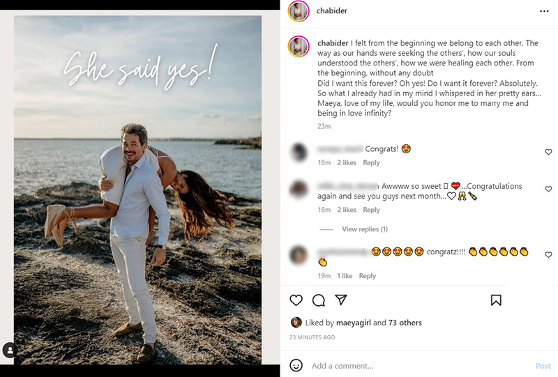 เมญ่า สุดแฮปปี้ แฟนหนุ่มสายฝอ คุกเข่าขอแต่งงาน