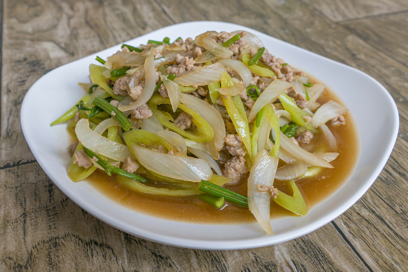 หมูผัดพริกหยวก เมนูพริกหยวก รวมสูตรเมนูพริกหยวก ผัดพริกหยวก อาหารไทย สูตรอาหาร