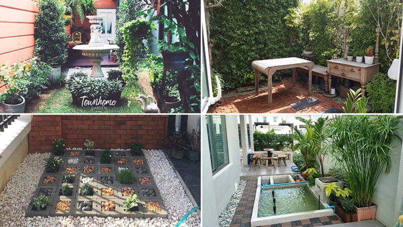 จัดสวนข้างบ้านทาวน์เฮ้าส์