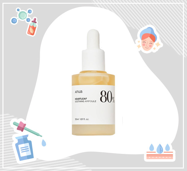 Anua Heartleaf 80% Soothing Ampoule เซรั่มหน้าใส