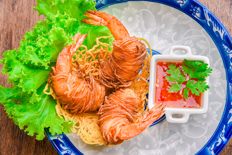 กุ้งสร่ง เมนูอาหารว่าง ของทอด อาหารไทยโบราณ สูตรอาหาร