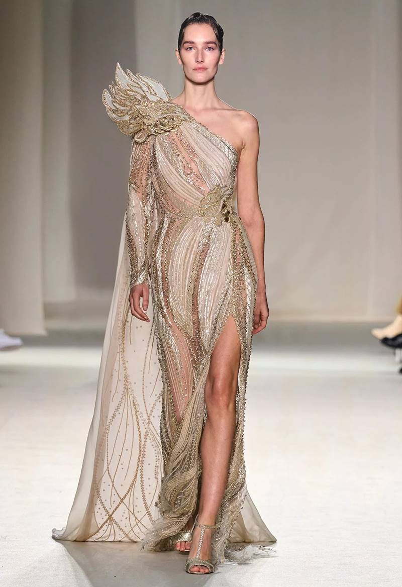 โอต์ กูตูร์ Elie Saab คอลเลคชั่น ผ้าสไบไทย 