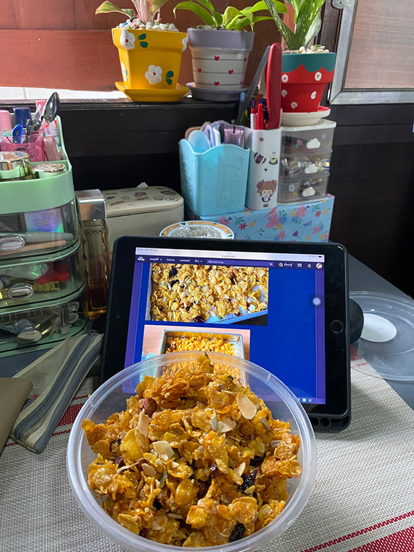 คอร์นเฟล็กคาราเมล สูตรคอร์นเฟล็กคาราเมล ของกินเล่น สูตรขนม