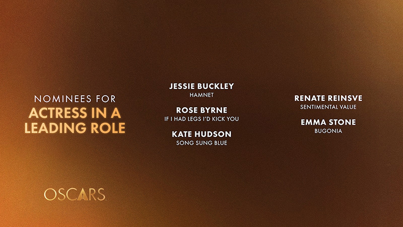 รายชื่อผู้เข้าชิงรายชื่อผู้เข้าชิงออสการ์ 2026 รางวัล Academy Awards ครั้งที่ 98