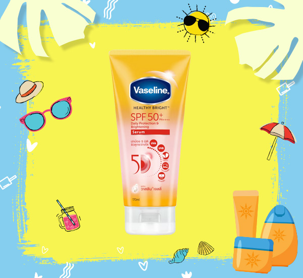 Vaseline healthy bright SPF 50+ PA++++ Daily protection & brightening ครีมกันแดด