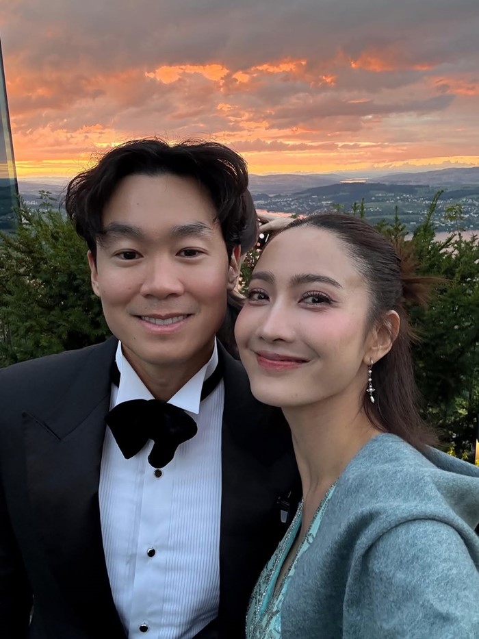 แต้ว ณฐพร ไฮโซณัย ควงคู่ร่วมงานแต่งเพื่อนที่สวิตเซอร์แลนด์
