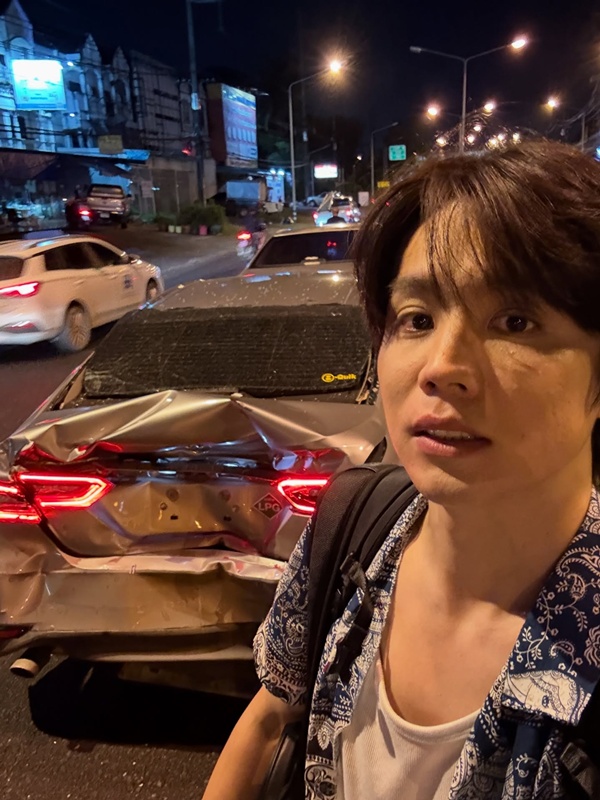 เรียวตะ โอมิ หนุ่มญี่ปุ่นในไทย เล่านาทีอุบัติเหตุ รถชนยับหน้า-หลัง