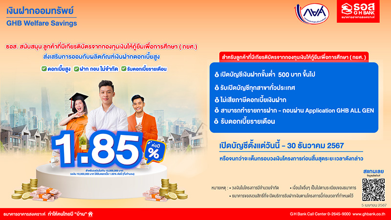 เงินฝากออมทรัพย์ GHB Welfare Savings