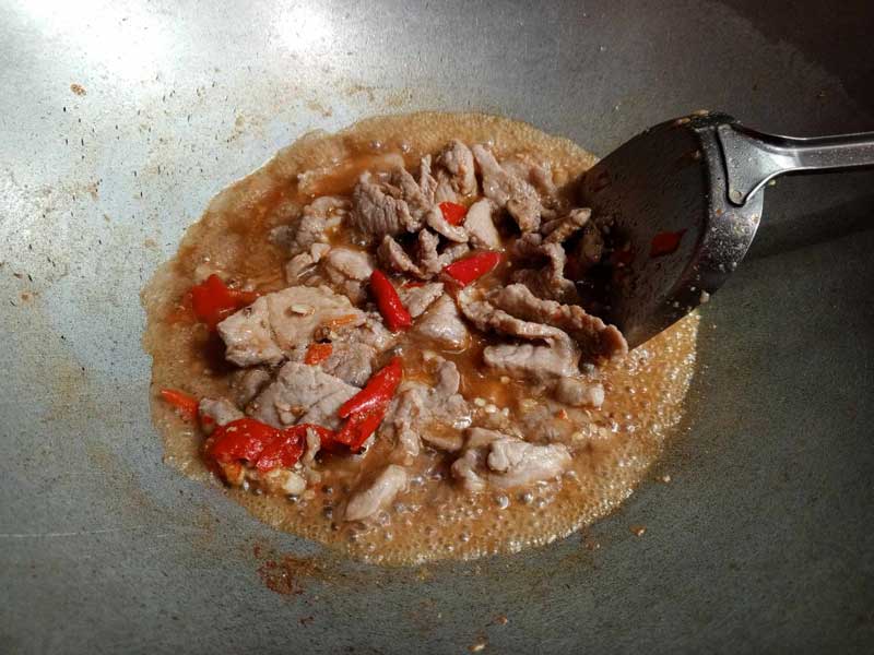 สูตรผัดผักบุ้งหมูหมัก