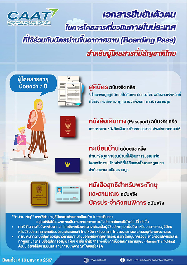 เอกสารยืนยันตัวตน Boarding Pass