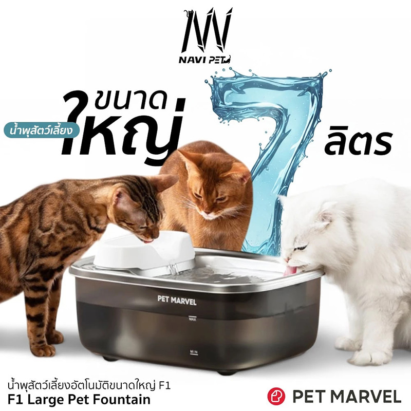 ชามน้ำแมว PET MARVEL