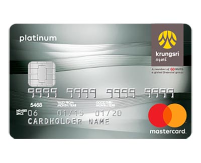 บัตรเครดิตเติมน้ํามัน กรุงศรี แพลทินัม มาสเตอร์การ์ด