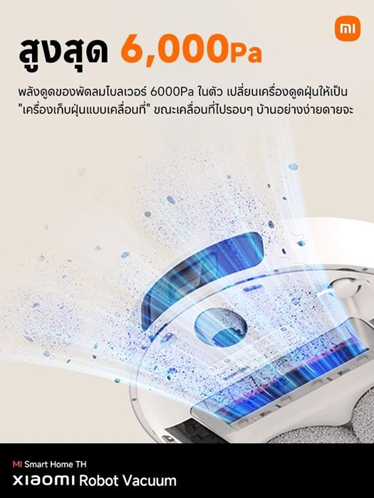 Xiaomi Robot Vacuum X10+ หุ่นยนต์ถูพื้นอัจฉริยะสุดล้ำ