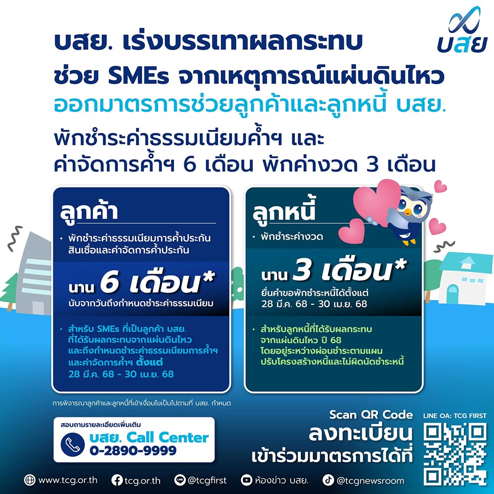 พักหนี้แผ่นดินไหว บสย.